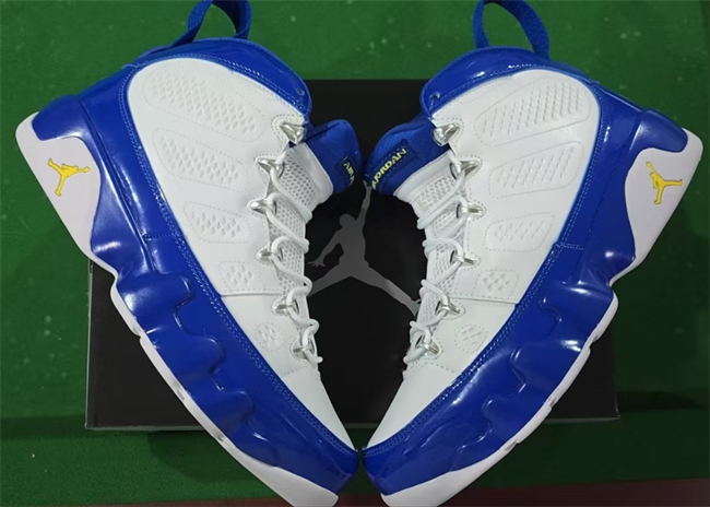 Men's White/Royal Running weapon Air Jordan 9 Shoes 031